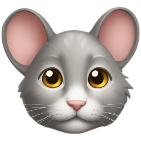 Une souris sur un chat emoji