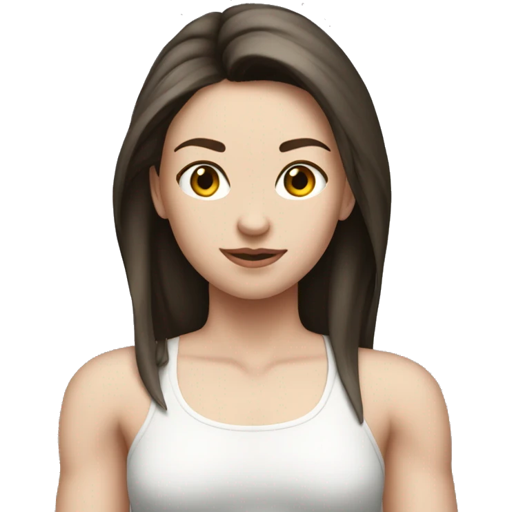 Back muscles girl pale skin brunette emoji