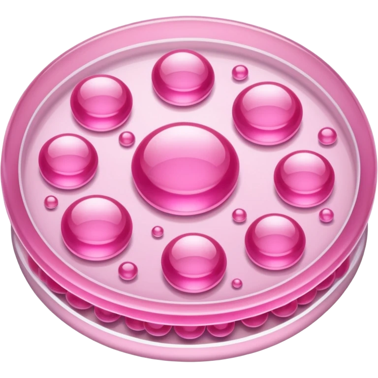 placa de petry com bolinhas rosas emoji