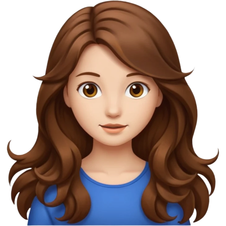 Fammi un avatar che raffiguri me una ragazza con capelli sciolti marroncini emoji
