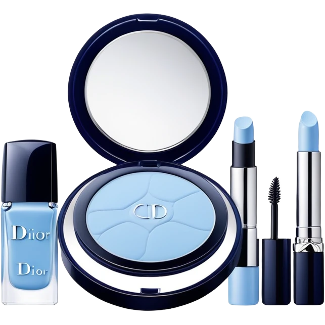 Light blue Dior makeup emoji