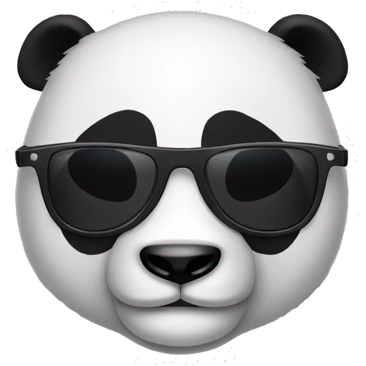 Panda wearing cool sunglasses emoji