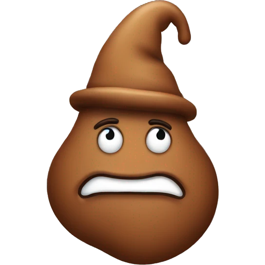 Poop with hat emoji