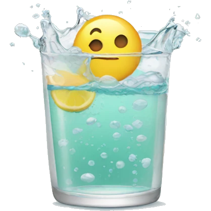 Bubbling seltzer emoji