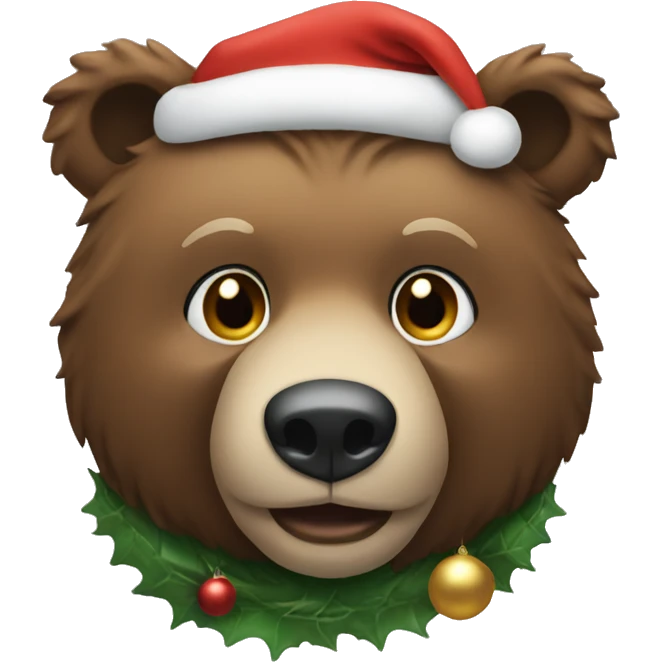 Christmas bear emoji