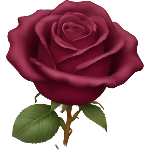 Burgundy rose emoji