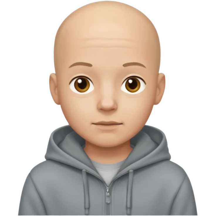 Bald boy in hoody emoji