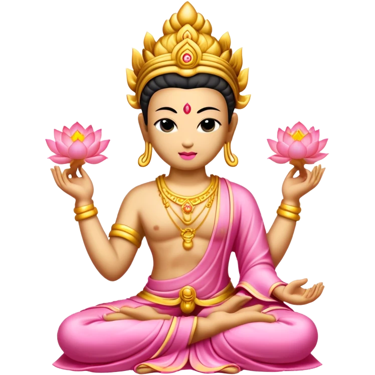 gold pink Bodhisattva  emoji