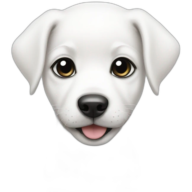 white puppy with two black spots emoji