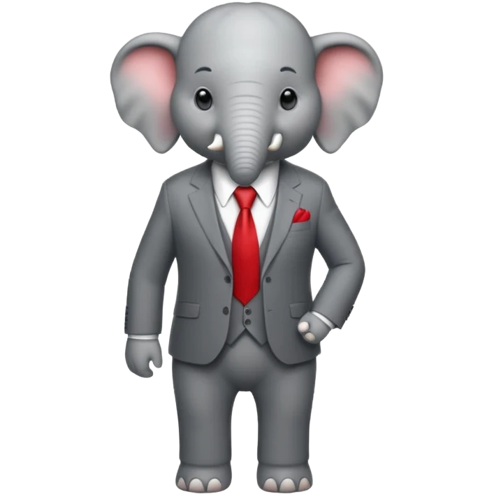 The elephand went in a suit
 emoji