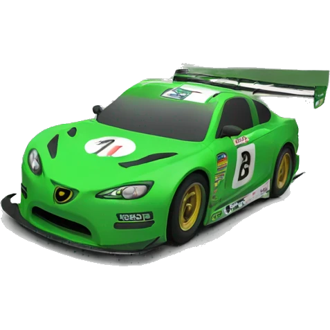 Green race car  emoji