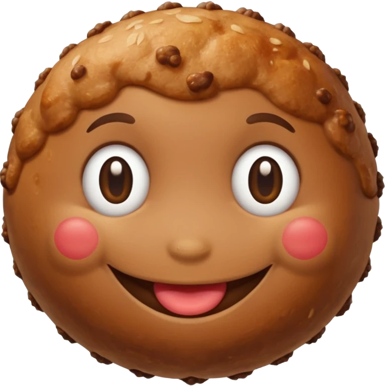 a happy meatball emoji