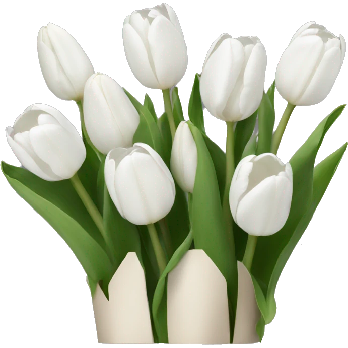 White tulips emoji