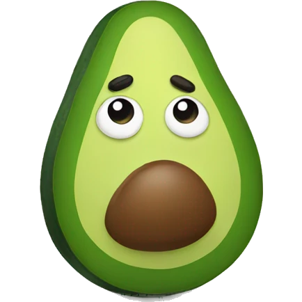 sad avocado emoji