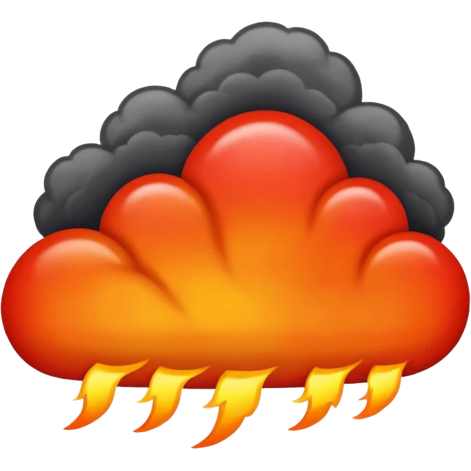 fire hitted by thunderstorm  emoji
