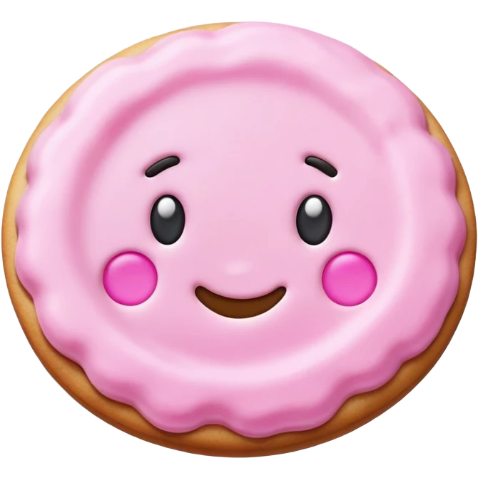 Pink cookie emoji