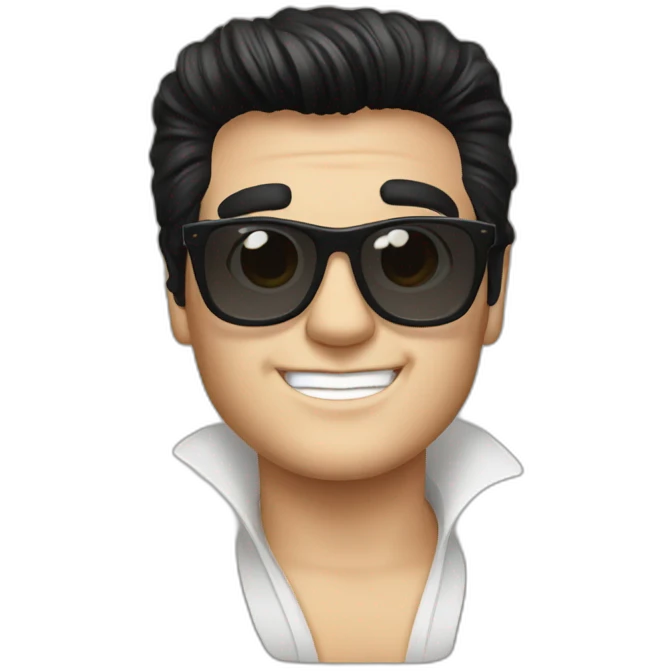 elvis presley with glasses emoji