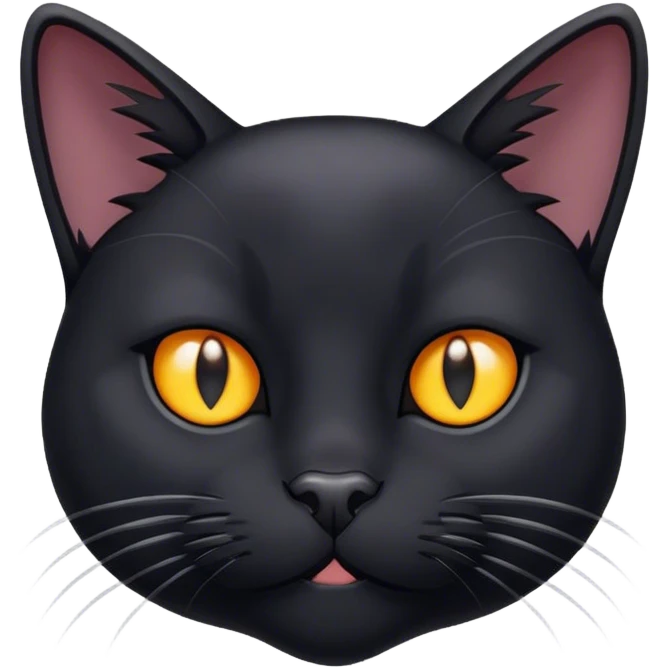Cold black cat emoji