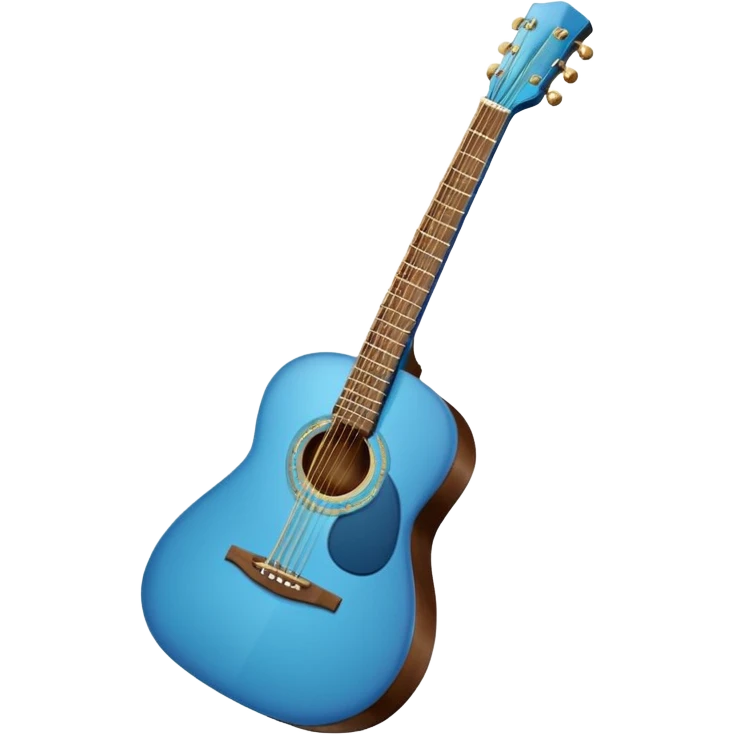 Blue guitar emoji
