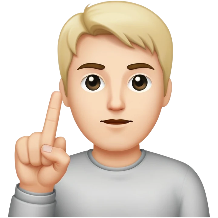 Me flashing my middle finger emoji