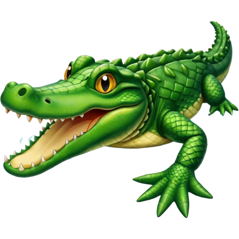 Alligator swimming  emoji