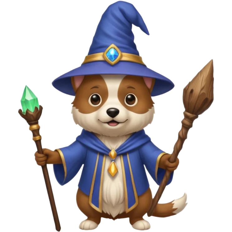 Dog wizard emoji