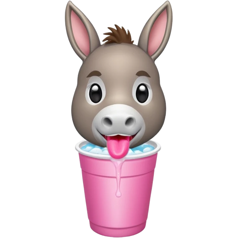 donkey drinking slush emoji
