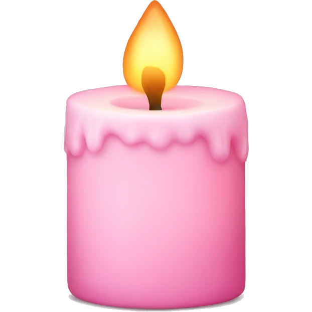light pink candle emoji