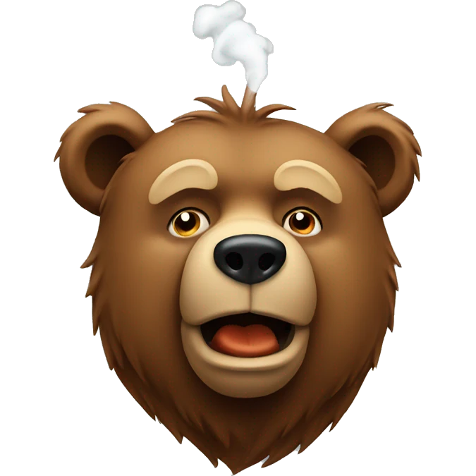 Bear smoking  emoji