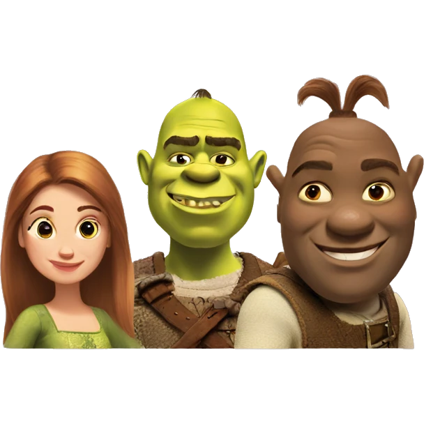 shrek and fiona  emoji