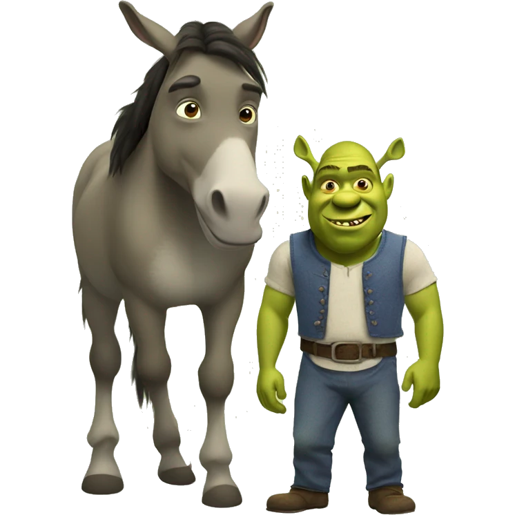 Shrek and donkey emoji