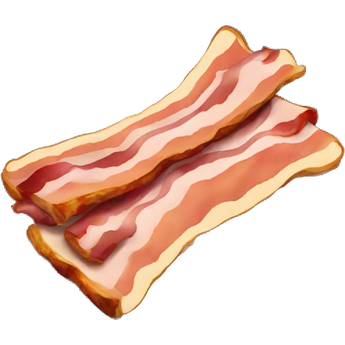 bacon on black emoji