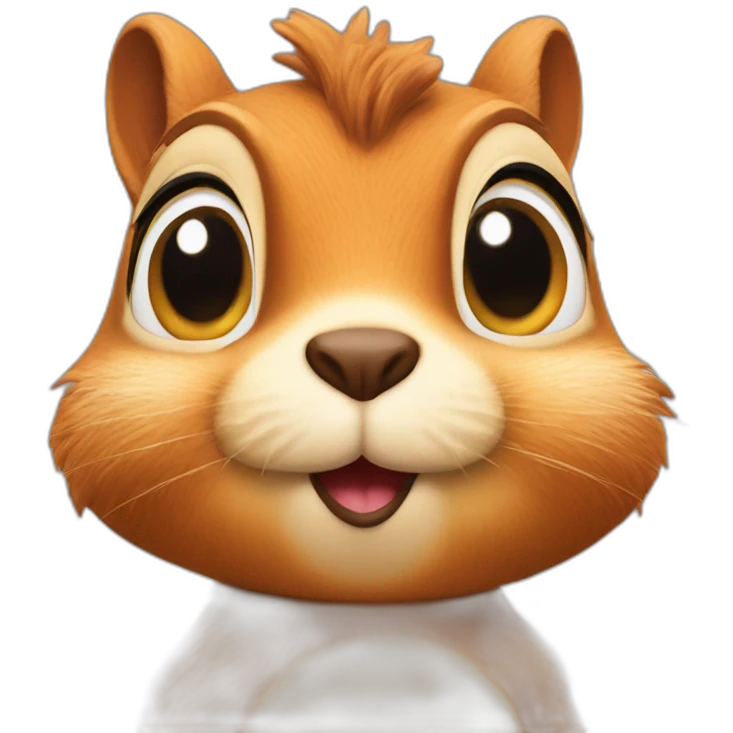 face clos up squirrel blow kiss emoji