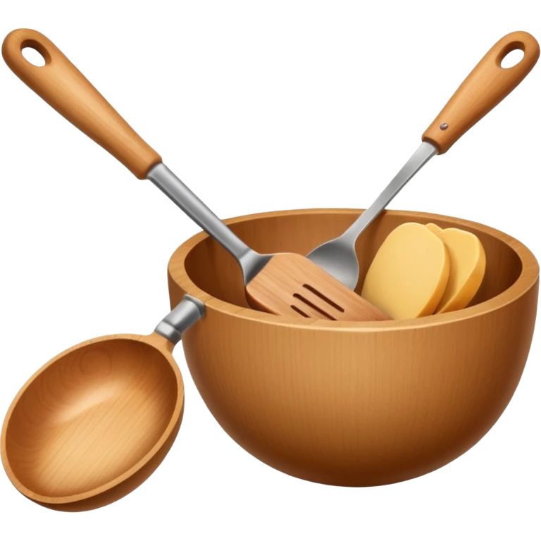 wooden kitchen utensils and items emoji