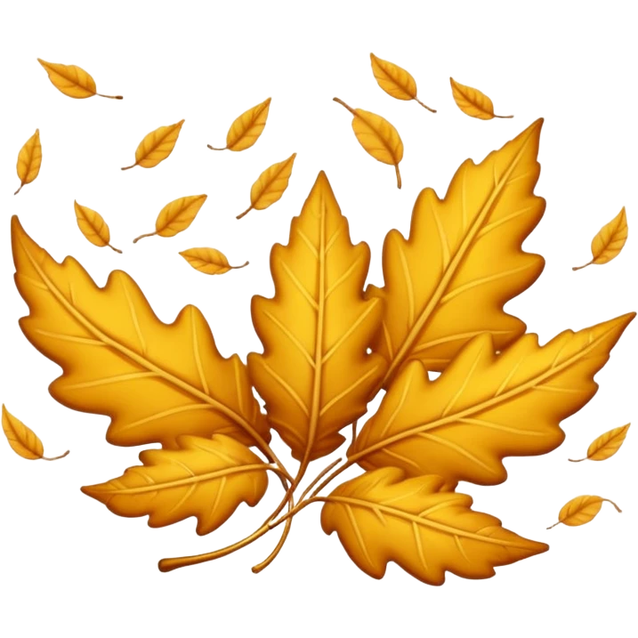 Falling golden leaves emoji
