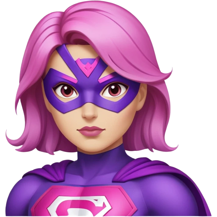 pink violet woman superhero power emoji