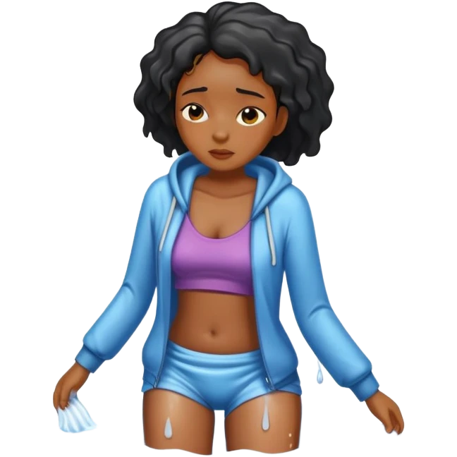 Make a black girl slipping  emoji