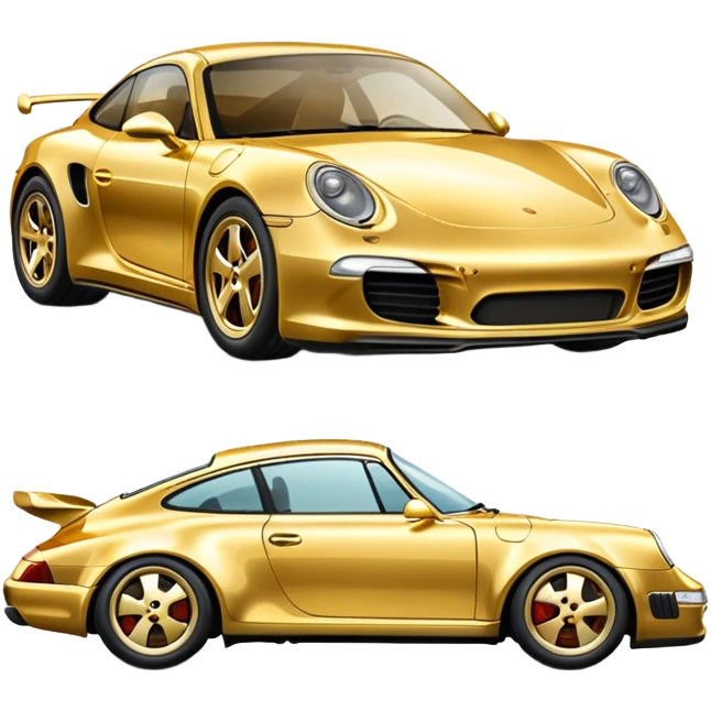 Gold Porsche  emoji