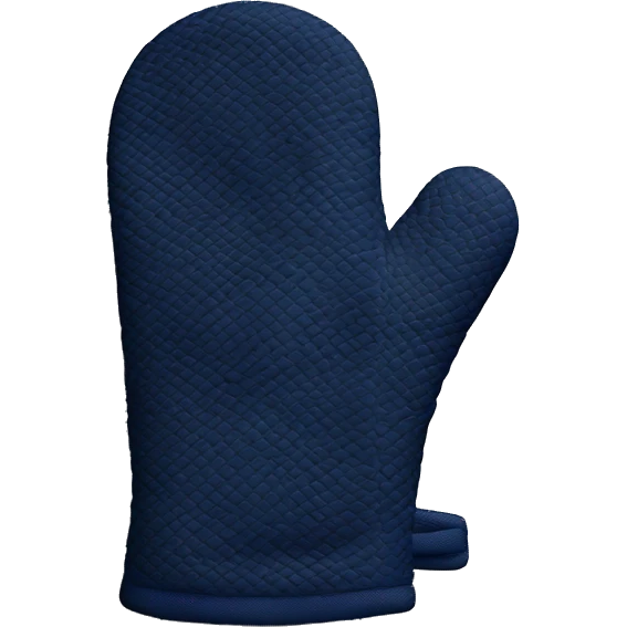 Realistic navy blue oven mitt emoji