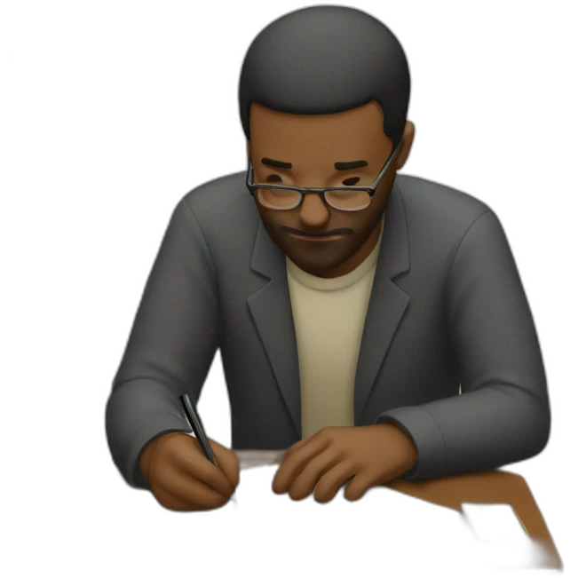 writing down emoji