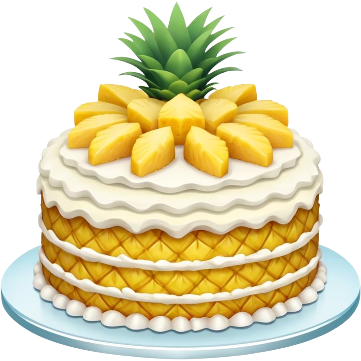 Pineapple coconut cake  emoji