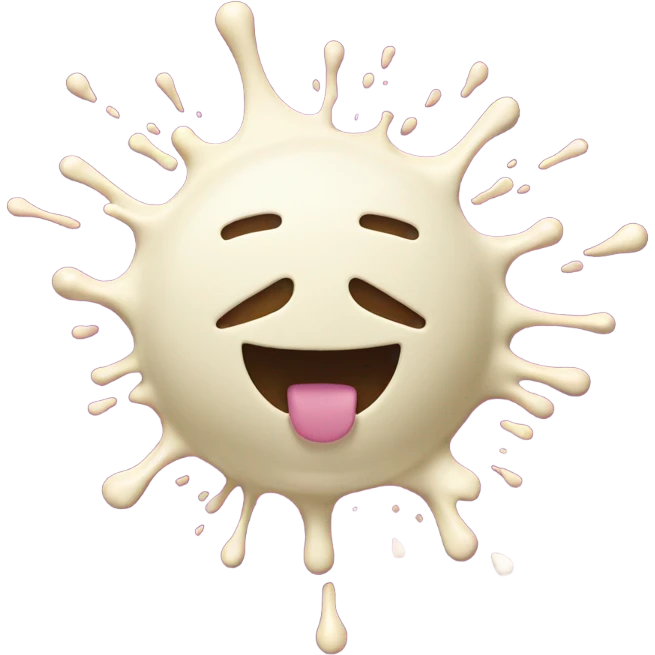 smiley face cream exploded emoji