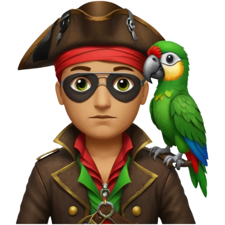 pirate and parrot emoji