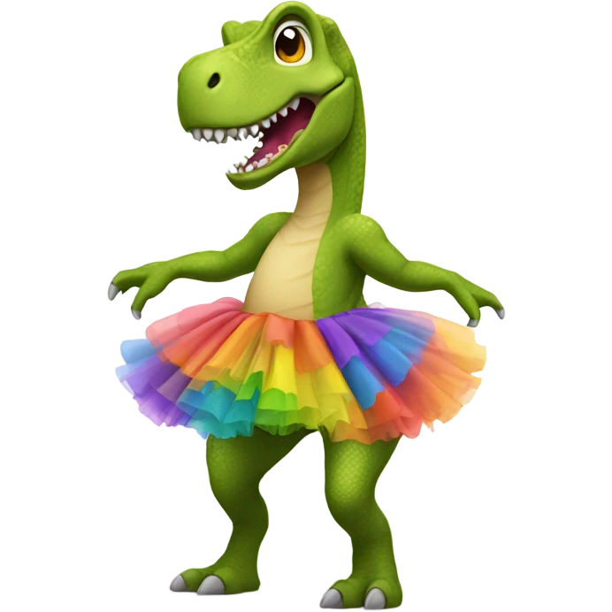 Dinosaur wearing a tutu  emoji