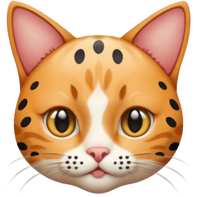 polka dots human body and cat face emoji