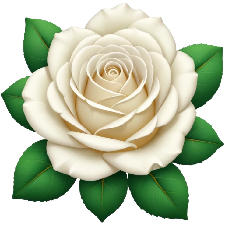 white rose, no green leaves emoji