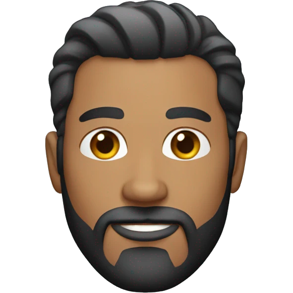 man with slick back hair and beard emoji