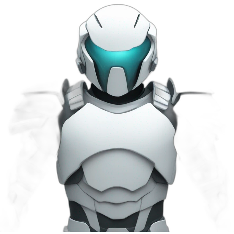 futuristic white armor emoji