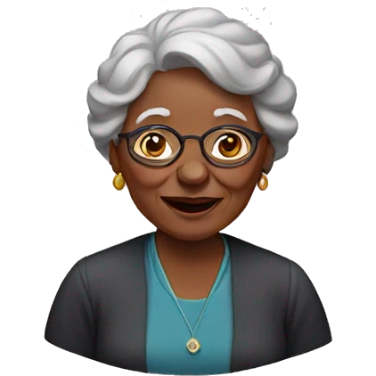 Old black lady emoji