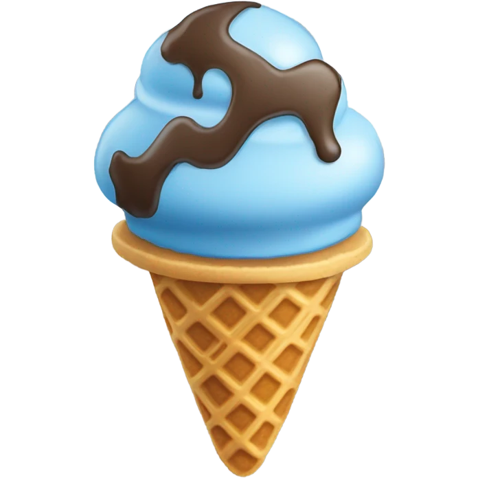 Blue ice cream emoji
